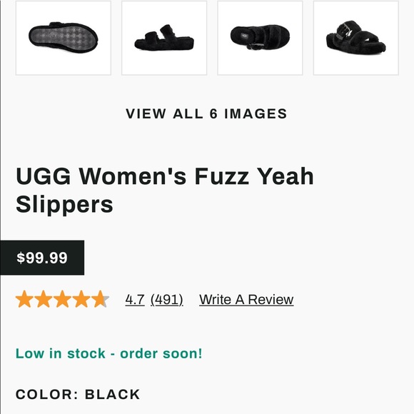 ❌SOLD❌   ugg fuzzy slides - Picture 2 of 16
